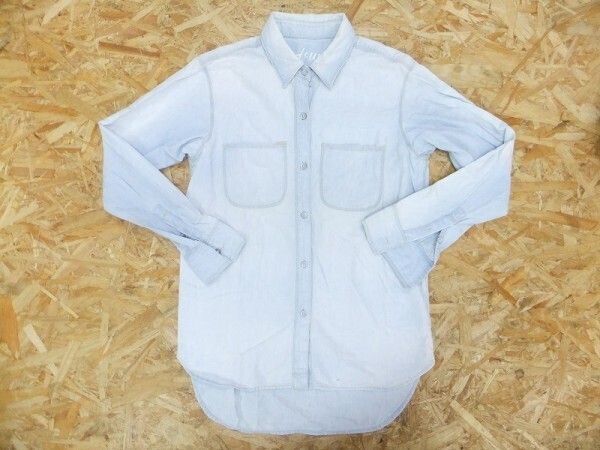 madewell メイドウェル レディース アメカジ USEDウォッシュ シャンブレー ロング丈シャツ サイズXS拍卖