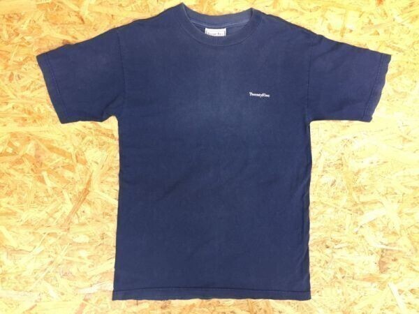 Twenty Five アメカジ レトロ ロゴプリント コンパス 方位磁石 企業物 半袖クルーネックTシャツ メンズ バックプリント有 紺拍卖