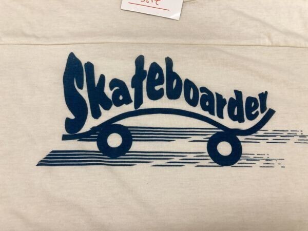 新品タグ付き Jolie Copain ジョリーコパン Skateboarder Aライン 半袖Tシャツ カットソー レディース M~L ベージュ拍卖