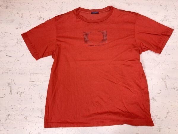 JUNMEN ジュンメン レトロ オールド 古着 Y2K 00's 半袖Tシャツ カットソー メンズ L オレンジ拍卖