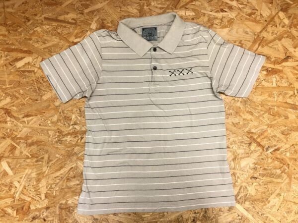 ユニクロ UNIQLO The Evolution Store コラボ スポーツ マルチボーダー スカル 半袖ポロシャツ メンズ 綿100% XL グレージュ拍卖