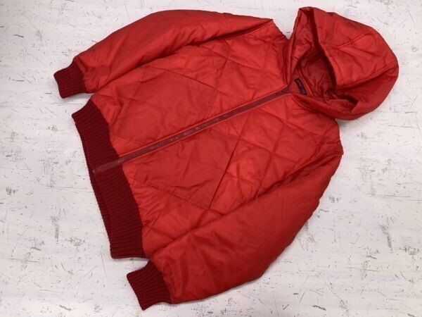 RONETTES アウトドア ストリート 古着 キルティング パーカー 中綿ジャケット メンズ ポリエステル100% 赤拍卖
