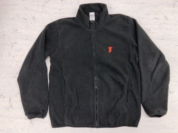 LIFEMAX製 チーバくん 千葉県 ゆるキャラ マスコット キャラクター スーベニア フリースジャケット メンズ ポリエステル100% M 黒拍卖