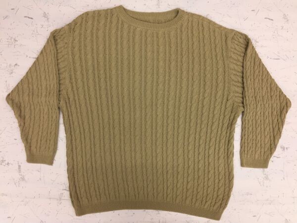 Fil Club レトロ 90s 00s ナチュラル ケーブル編み プルオーバー ニット セーター レディース ベージュ拍卖
