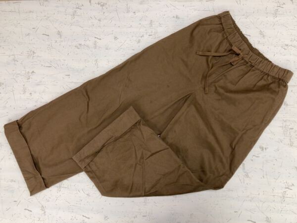 ユニクロ UNIQLO ストリート モード ワイド エスニック シルエット イージーパンツ ボトムス レディース L 茶色拍卖