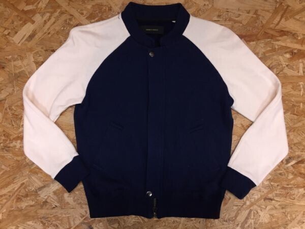 AMERICAN RAG CIE アメリカンラグシー スウェット スタジャン バーシティージャケット コットン100% 日本製 レディース 紺拍卖