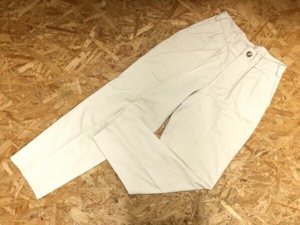 GRAY STORY 2タック ワイド テーパード ピケパンツ ボトムス レディース 日本製 コットン100% 29 ライトベージュ拍卖