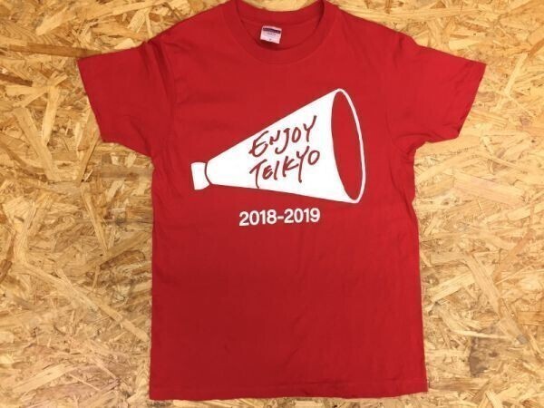 デラウェア Delawear ENJOY TEIKYO 帝京大学ラグビー部 応援 2018-2019 カレッジ 半袖Tシャツ レディース コットン100% S 赤拍卖