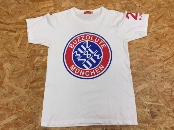 XESUN Buzzolute WA USA バッゾルート MUNCHEN ミュンヘン タイ茶 コーヒー M 白 半袖Tシャツ メンズ拍卖
