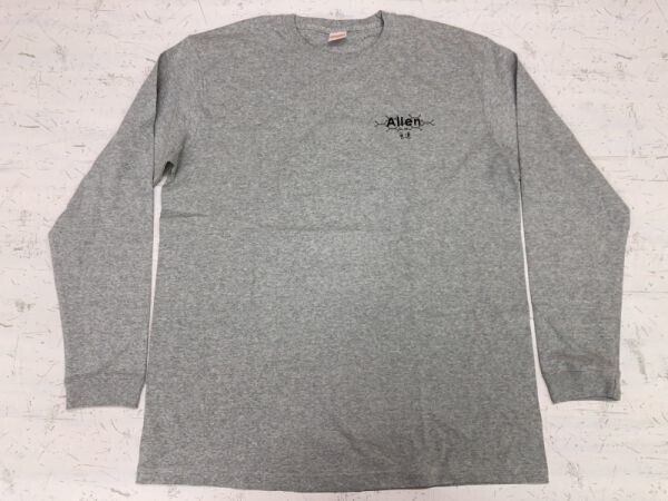 ALLEN SUWARU 2020 劇団アレン座 演劇 舞台 演出 アート ロンT 長袖Tシャツ メンズ バックプリント有 大きいサイズ XL グレー拍卖