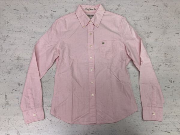 ポロジーンズ ラルフローレン Polo Jeans Ralph Lauren トラッド 古着 オックスフォード ボタンダウン 長袖 シャツ レディース M ピンク拍卖