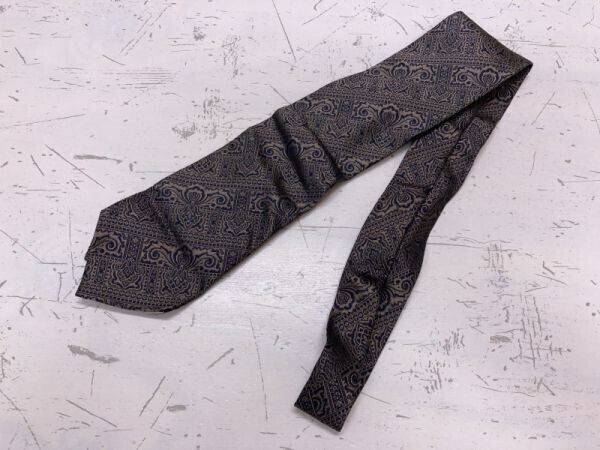 カルバンクライン Calvin Klein 総柄 ネクタイ メンズ シルク100% 日本製 フォーマル 紺/ベージュ拍卖