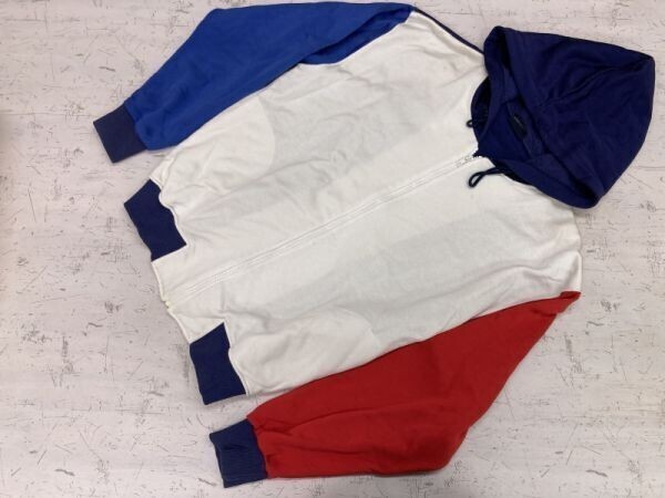 カンタベリー CANTERBURY OF NEWZEALAND ラグビー トリコロールカラー バックプリント有 スウェット ジップアップ パーカー メンズ XL拍卖