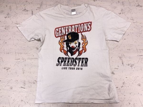 ジェネレーションズ GENERATIONS エグザイル EXILE SPEED STER LIVE TOUR 2016 半袖Tシャツ カットソー メンズ M 白拍卖