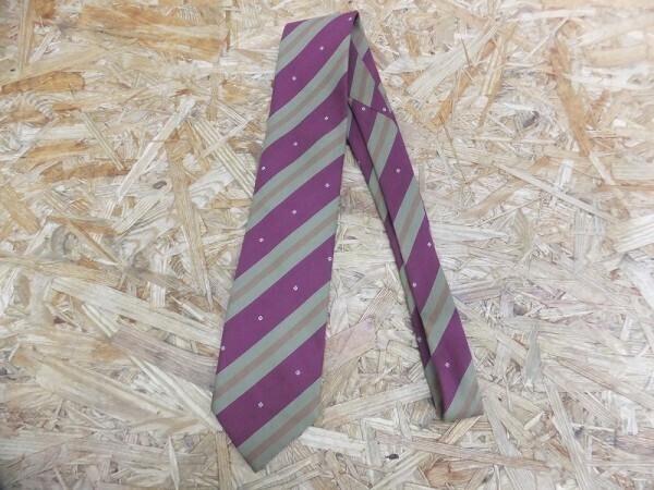 D'URBAN ダーバン メンズ イタリア製生地 シルク36% レトロ レジメンタルストライプ ネクタイ えんじ拍卖