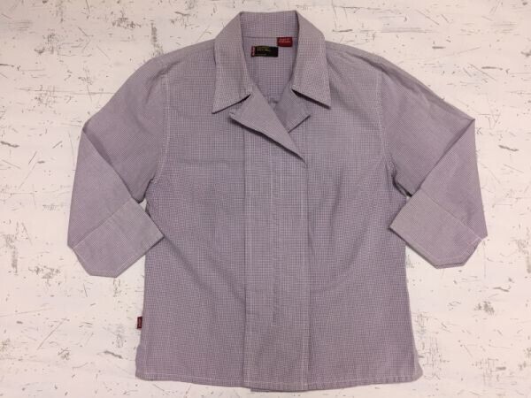 リーバイス Levi's アメカジ チェック スナップボタン 比翼 五分袖 開襟シャツ キッズ コットン60% ポリエステル40% S 紫拍卖