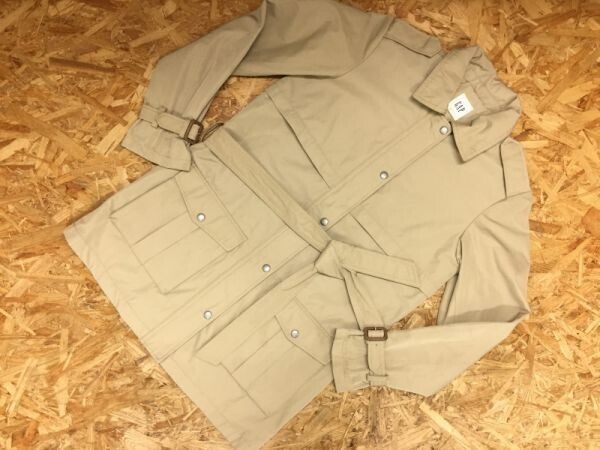 ギャップ GAP ワーク ミリタリー ジップアップ ベルト付 スナップボタン ジャケット レディース ポリエステル100% XS ベージュ拍卖