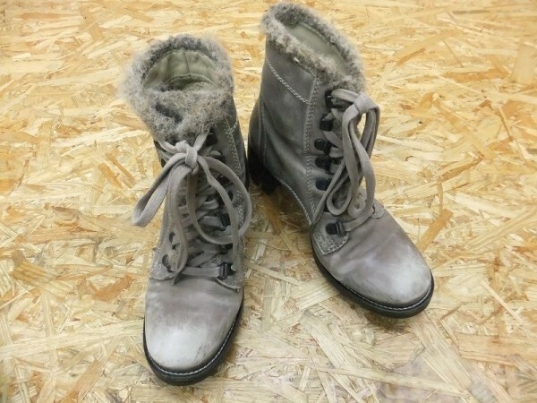 GEOX ジェオックス レディース カジュアル レースアップ ショートブーツ グレー サイズ36 22cm拍卖