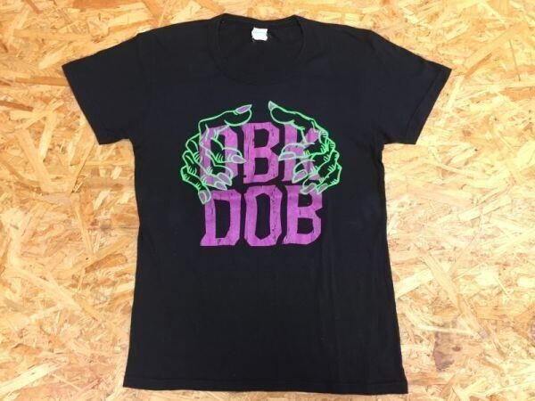 United Athle ユナイテッドアスレ シルクスクリーン デザインT ハンド OBK DOB 半袖Tシャツ メンズ 薄手 M 黒拍卖