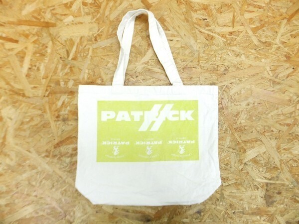 PATRICK パトリック ロゴプリント エコ トートバッグ 白 男女共用拍卖
