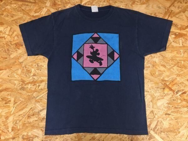 DISNEY × DEATH VALLEY デスバレー半袖Tシャツ メンズ サーフィン ミッキーマウス シルエット スケート スクエアプリント拍卖