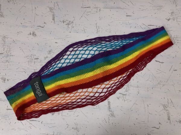 tonga トンガ 子育て用品 育児グッズ 抱っこ紐 キッズ ベビー スリング ネット フランス製 マルチカラー レインボー拍卖