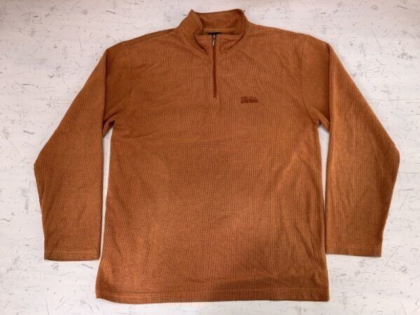 ファーストダウン FIRST DOWN アウトドア ストリート フリースジャケット メンズ ポリエステル100% ハーフジップ 大きいサイズ LL オレンジ拍卖