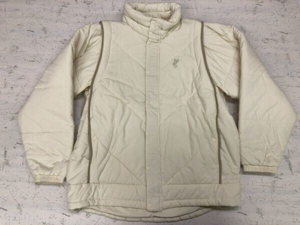 ASHWORTH アシュワース ゴルフ スポーツ ハイネック 中綿ジャケット メンズ ポリエステル100% 袖取り外し可能 ベスト変形 L オフホワイト拍卖