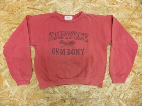GEM BONY ジェムボニー レディース カレッジ風ロゴプリント ショート丈スウェットシャツ トレーナー 赤 サイズM拍卖