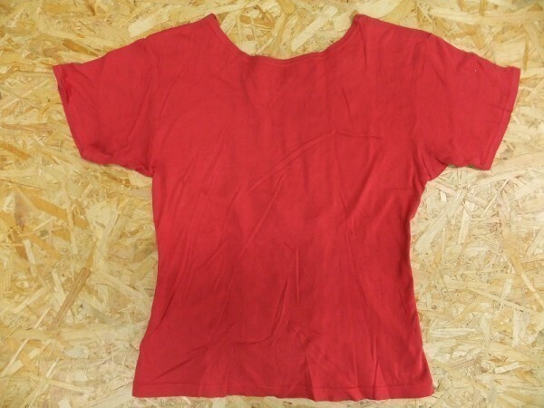 ASCOT TOKYO STYLE アスコット 東京スタイル レディース バックレースアップ 綿100% コットン 半袖Tシャツ カットソー L 赤拍卖