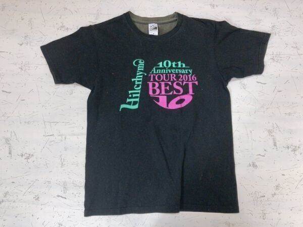 ヒルクライム Hilcrhyme BEST 10 TOUR 2016 ヒップホップ 邦楽 半袖Tシャツ カットソー メンズ バックプリント有 S 黒拍卖