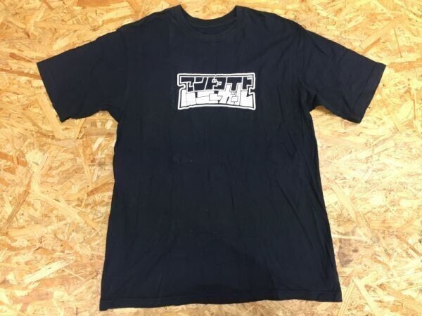 アンドロイドハニーガール ユニクロ UNIQLO レトロ ロゴプリント 半袖Tシャツ メンズ カジュアル 大きいサイズXL 黒拍卖