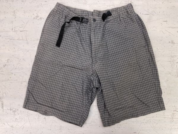 オールド ユニクロ OLD UNIQLO 00s ストリート アウトドア 古着 チェック ショート ハーフ クライミングパンツ ボトムス メンズ グレー拍卖