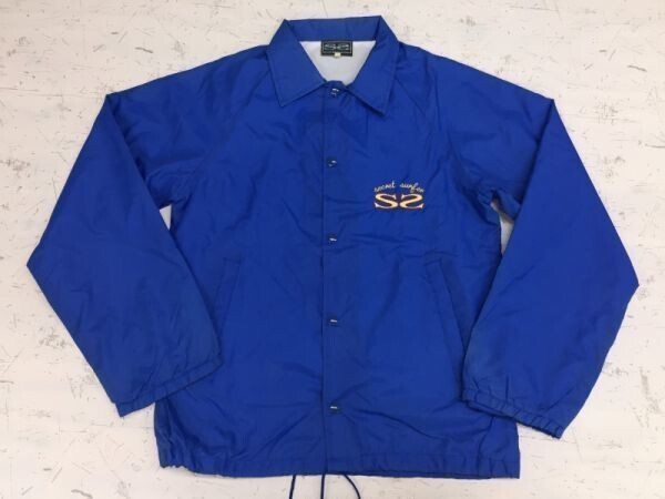 シークレットサーファー SECRET SURFER コーチジャケット メンズ オールド OLD サーフ スケートボード ロゴ刺繍 ビンテージ USA製 S 青拍卖