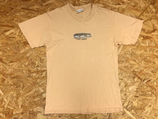 アメリカンジャンキーズ american junkies アメカジ レトロ magic finger ピアノ 鍵盤 半袖Tシャツ メンズ USA製 M ベージュ拍卖