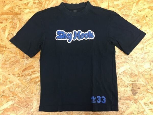 アディダス adidas スポーツウェア ストリート Sky Hook フィリピン製 半袖Tシャツ レディース カジュアル S 黒拍卖