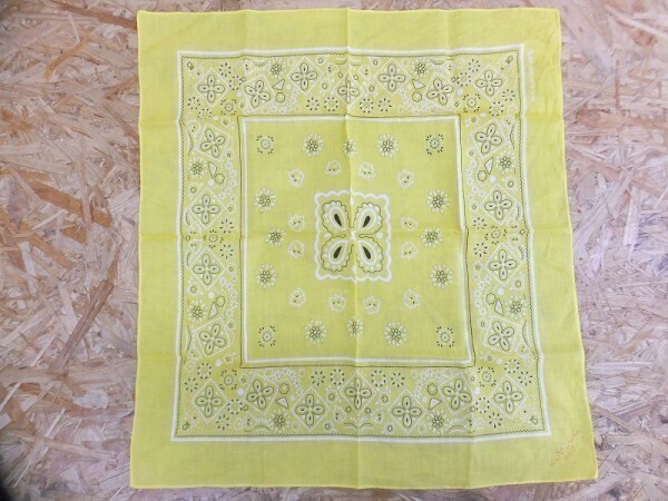 HOT DOG バイク村 レトロ オールド アメカジ バンダナ ペイズリー柄 黄色拍卖