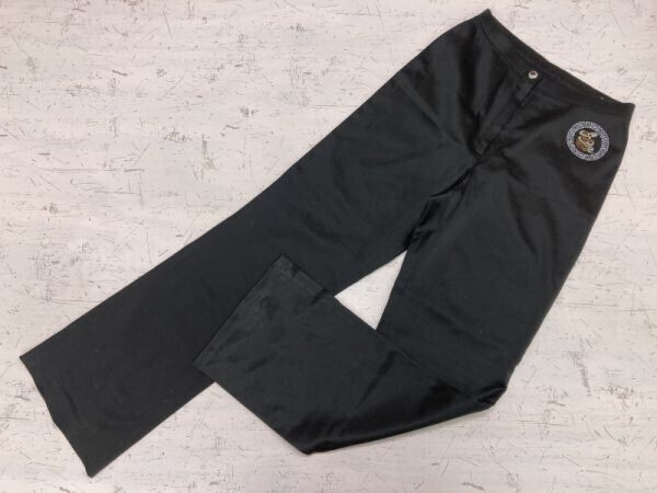 伊太利屋 イタリヤ オールド レトロ モード 古着 刺繍 イージー パンツ ボトムス レディース 9号 黒拍卖