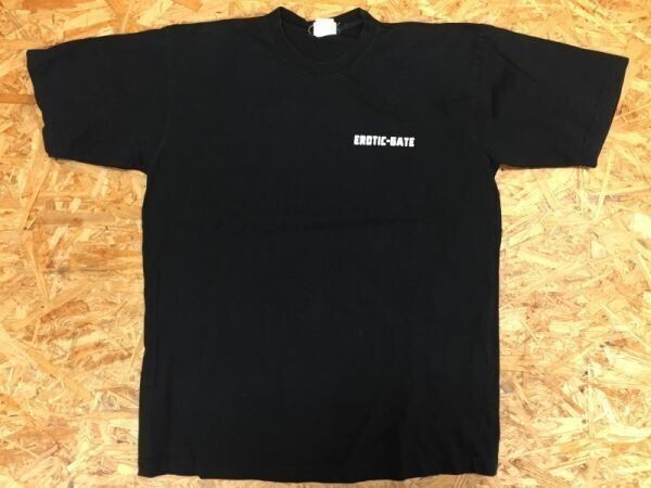 EROTIC-GATE イベント ライブ 漢字 半袖Tシャツ メンズ バックプリント有 LL 黒拍卖