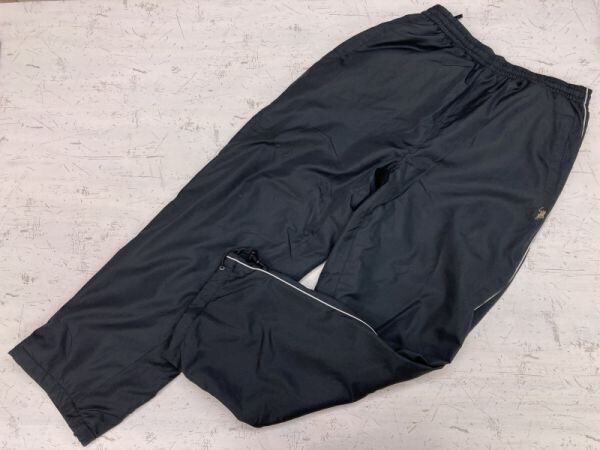 STECCEL アメカジ アウトドア スポーツ 古着 裏地フリース ウィンドブレーカー トラック パンツ ボトムス メンズ ポリエステル100% M 黒拍卖