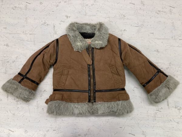 MERRY GARDEN メリーガーデン キッズ ベビー服 子供服 アウター フェイクムートン B-3 ボマージャケット キッズ 裏ボア 100 キャメル拍卖