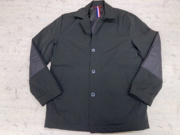 Serge Blanco セルジュブランコ モード トラッド 古着 エルボーパッチ 中綿カバーオール ジャケット メンズ M 黒拍卖