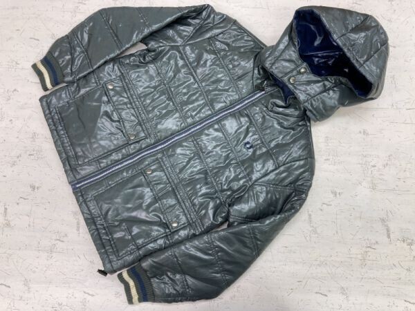 ハンテン HANG TEN レトロ 平成サーフ Y2K ネオグランジ 古着 光沢 中綿 パーカー ジャケット メンズ ポリエステル100% M カーキ拍卖