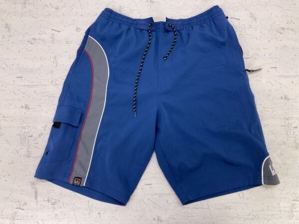 LA GEAR エルエーギア サーフ ストリート古着 メッシュインナー付 ショート ハーフ スイム ウェア ショーツ パンツ ボトムス メンズ LL 青拍卖