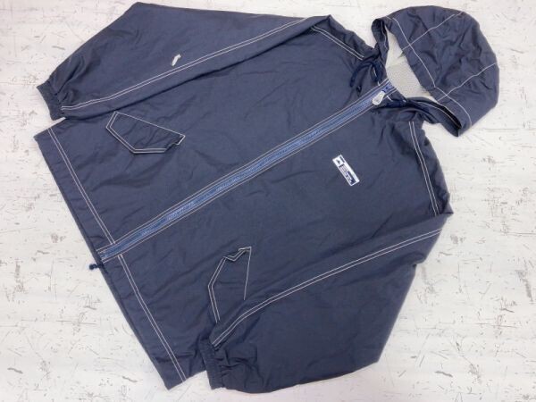 エレッセ ellesse ゴールドウィン製 スポーツ ストリート ウィンドブレーカー パーカー ジャケット メンズ 裏地メッシュ L 紺拍卖