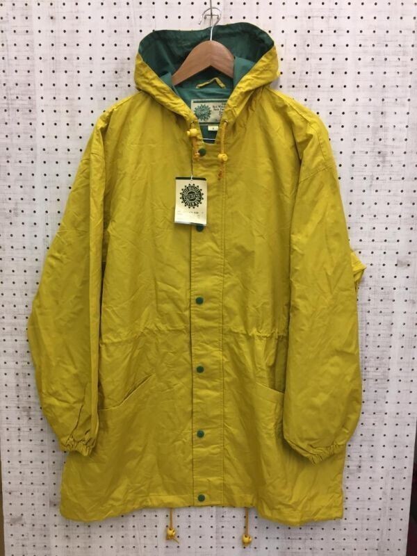 新品タグ付き カーセンサー メンズ レトロ アウトドア 企業もの モータースポーツ マウンテンパーカー ジャケット 黄色 グリーン拍卖