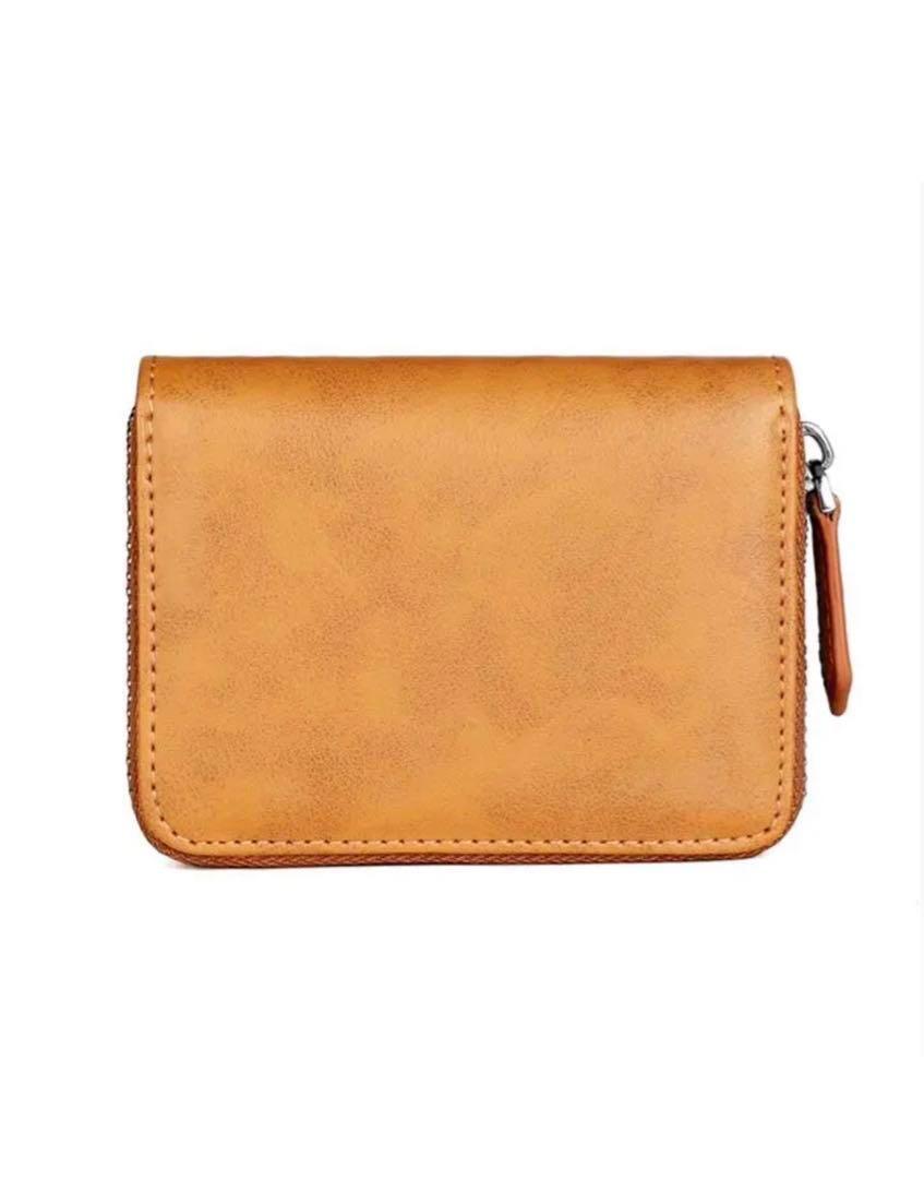 ミニ財布 コインケース 小銭入れ 革 男女兼用 小さくコンパクト 携帯便利 ブラウン拍卖