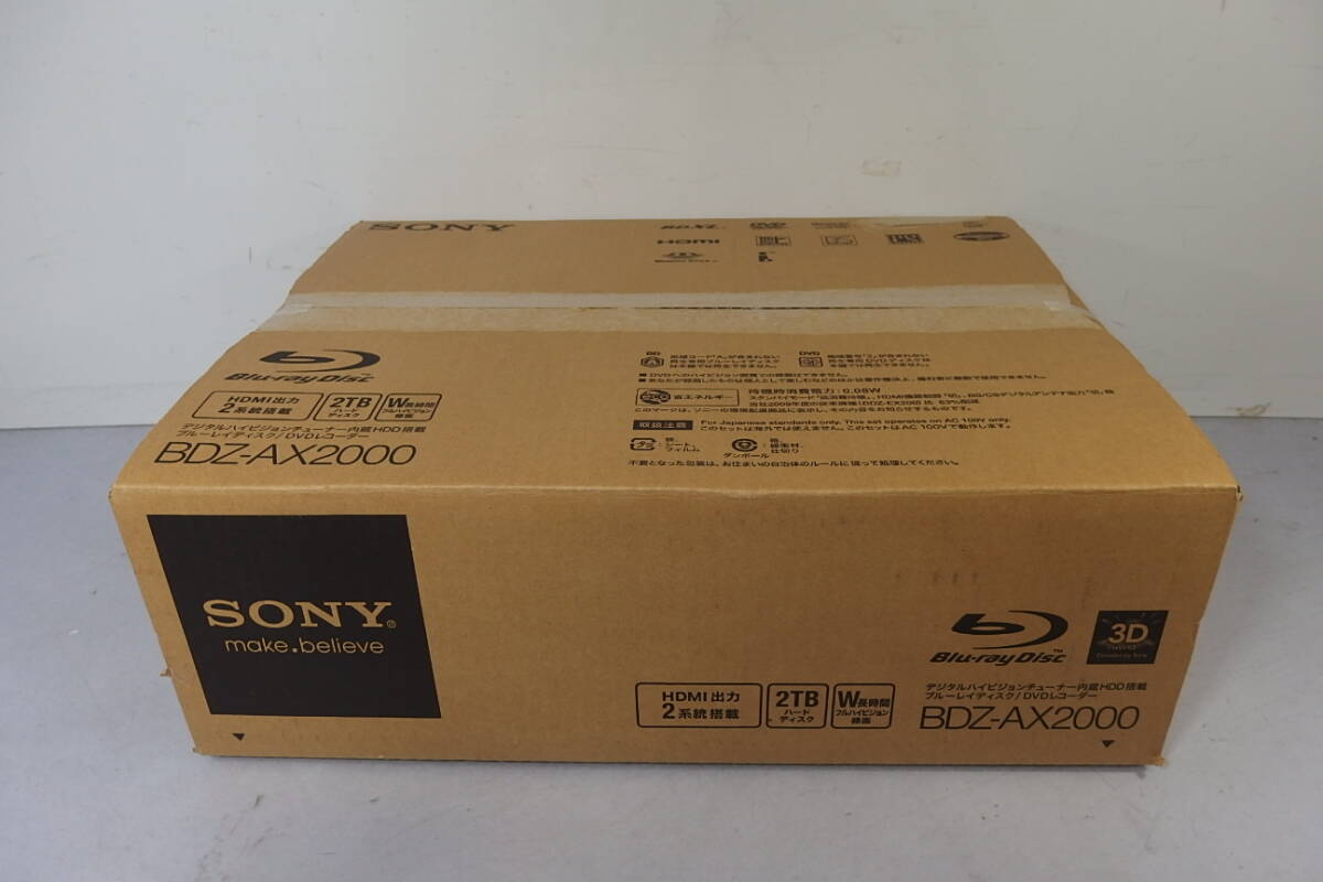 ◆未使用 SONY(ソニー) 2TB 2チューナー ブルーレイレコーダー BDZ-AX2000 HDD/BD(Blu-ray)/DVD/CD/SD/USB/3Dプレーヤー拍卖