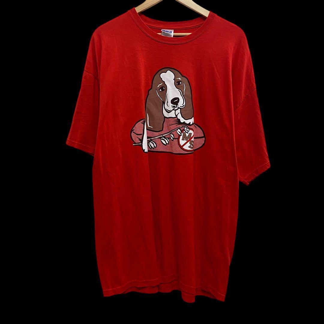 US古着 GILDAN ギルダン アニマルT 半袖Tシャツ レッド 2XL拍卖