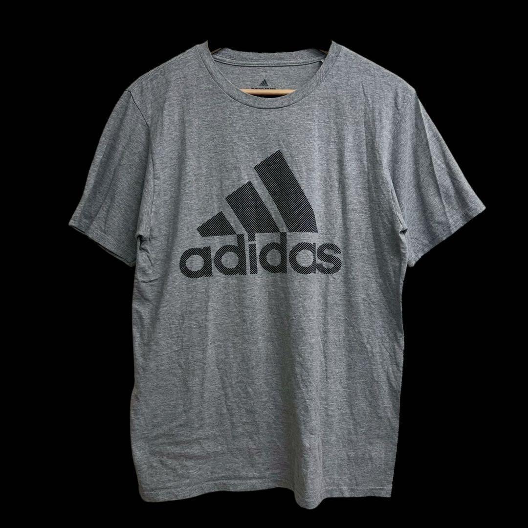 US古着 adidas アディダス 半袖Tシャツ グレー M拍卖